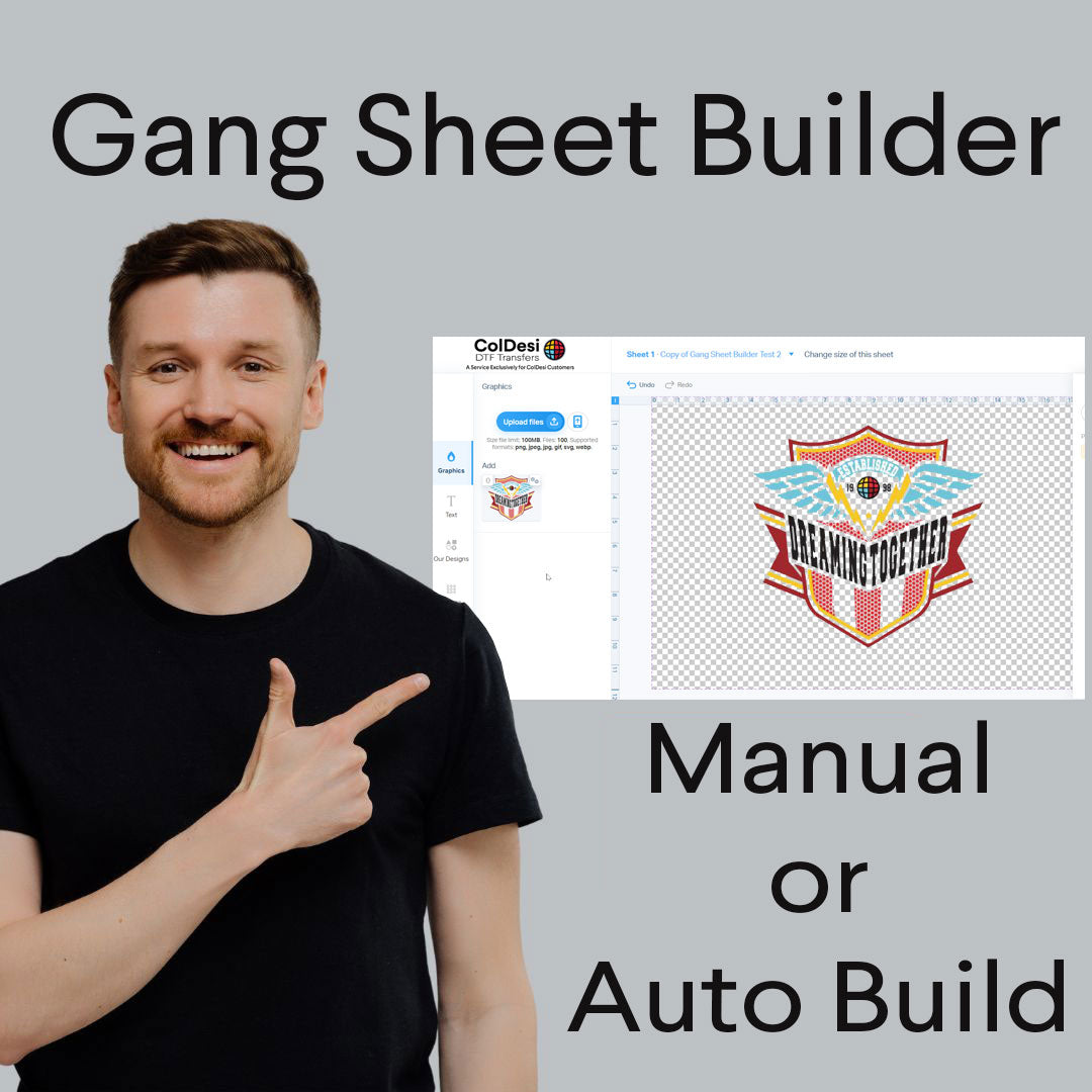 Gang Sheet Instructions ColDesi DTF Transfers